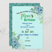 Invitation d'anniversaire de maman (Devant / Derrière)