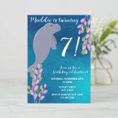 Invitation d'anniversaire de Manatee (Debout devant)