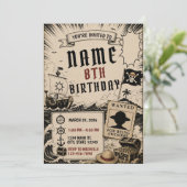 Invitation d'anniversaire de manga d'anime d'avent (Debout devant)