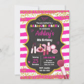 Invitation d'anniversaire de Maquillage / Fête de (Devant)