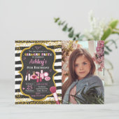 Invitation d'anniversaire de Maquillage / Fête de (Debout devant)
