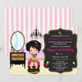 Invitation d'anniversaire de maquillage invitation (Devant / Derrière)