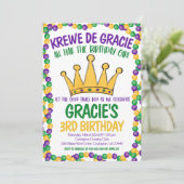 Invitation d'anniversaire de Mardi Gras (Debout devant)
