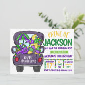 Invitation d'anniversaire de Mardi Gras (Debout devant)