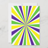 Invitation d'anniversaire de Mardi gras (Dos)