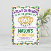 Invitation d'anniversaire de Mardi Gras (Debout devant)
