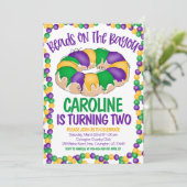 Invitation d'anniversaire de Mardi Gras (Debout devant)