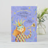 Invitation d'anniversaire de Mardi Gras (Debout devant)