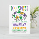 Invitation d'anniversaire de Mardi Gras (Debout devant)