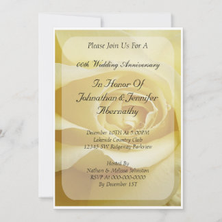 Invitation d'anniversaire de mariage