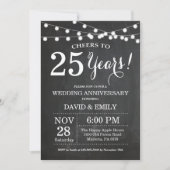 Invitation d'anniversaire de mariage 25 ans Tablea (Devant)