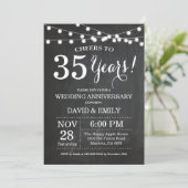 Invitation d'anniversaire de mariage 35 ans Tablea (Debout devant)