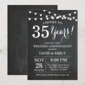 Invitation d'anniversaire de mariage 35 ans Tablea (Devant / Derrière)