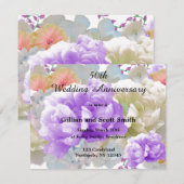 Invitation d'anniversaire de mariage 50 ans à moti (Devant / Derrière)