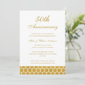 Invitation d'anniversaire de mariage 50 ans en nid (Debout devant)