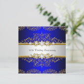 Invitation d'anniversaire de mariage 50 ans Gold B (Debout devant)