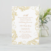 Invitation d'anniversaire de mariage 50 ans Gold S (Debout devant)