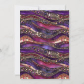 Invitation d'anniversaire de mariage 5 ans Purple  (Dos)