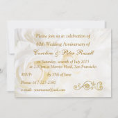 Invitation d'anniversaire de mariage 60 ans avec d (Dos)