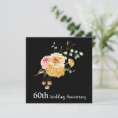 Invitation d'anniversaire de mariage 60 ans Bouque (Debout devant)
