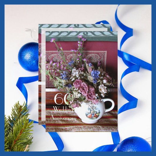 Invitation d'anniversaire de mariage 60 ans Vintag