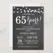 Invitation d'anniversaire de mariage 65 ans sur ta (Devant)