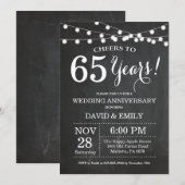 Invitation d'anniversaire de mariage 65 ans Tablea (Devant / Derrière)