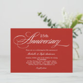 Invitation d'anniversaire de mariage à l'écriture  (Debout devant)