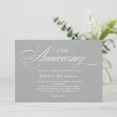Invitation d'anniversaire de mariage à l'écriture (Debout devant)