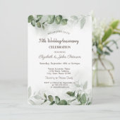 Invitation d'anniversaire de mariage à l'eucalyptu (Debout devant)