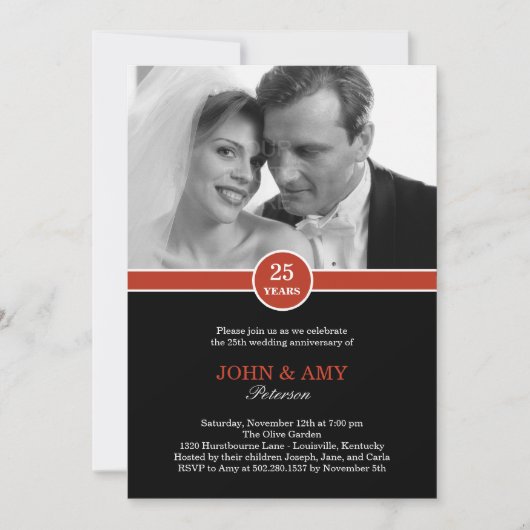 Invitation d'anniversaire de mariage Alliance (Devant)