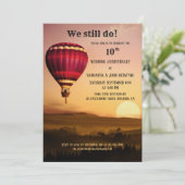 Invitation d'anniversaire de mariage au coucher du (Debout devant)