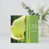 Invitation d'anniversaire de mariage au lys calla (Debout devant)
