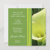 Invitation d'anniversaire de mariage au lys calla (Dos)