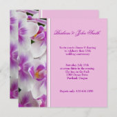 Invitation d'anniversaire de mariage aux orchidées (Devant / Derrière)