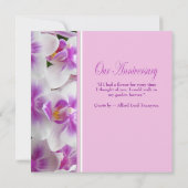Invitation d'anniversaire de mariage aux orchidées (Dos)
