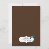 Invitation d'anniversaire de mariage avec des marg (Dos)