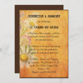 Invitation d'anniversaire de mariage avec des marg (Devant / Derrière)