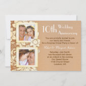 Invitation d'anniversaire de mariage avec photos (Devant)