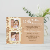 Invitation d'anniversaire de mariage avec photos (Debout devant)