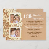 Invitation d'anniversaire de mariage avec photos (Devant / Derrière)