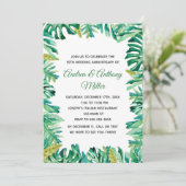 Invitation d'anniversaire de mariage botanique tro (Debout devant)
