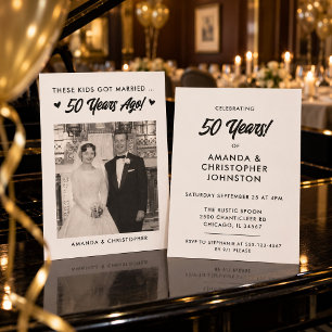 Invitation d'anniversaire de mariage Ces enfants s