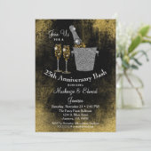 Invitation d'anniversaire de mariage Champagne Noi (Debout devant)