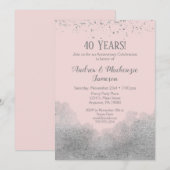 Invitation d'anniversaire de mariage Confetti Arge (Devant / Derrière)