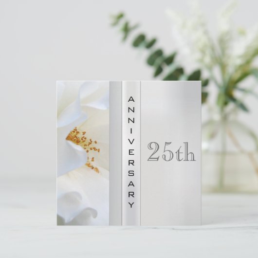 Invitation d'anniversaire de mariage d'argent (Debout devant)