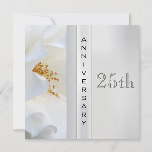 Invitation d'anniversaire de mariage d'argent (Devant)