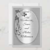 Invitation d'anniversaire de mariage d'argent (Devant)