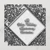 Invitation d'anniversaire de mariage d'argent (Devant / Derrière)