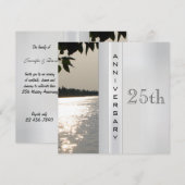 Invitation d'anniversaire de mariage d'argent (Devant / Derrière)
